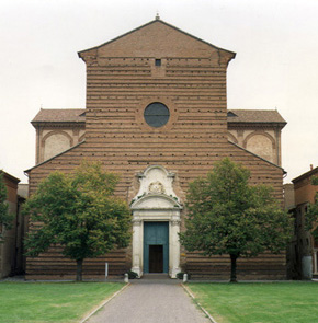 La facciata della chiesa di San Cristoforo alla Certosa
